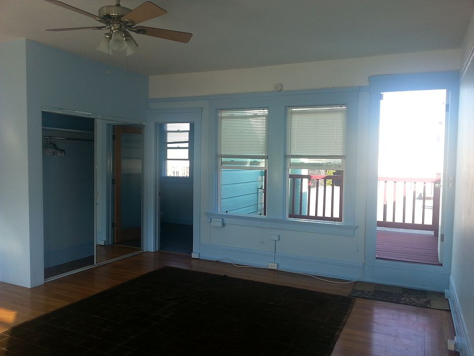 facing rear of the apartment