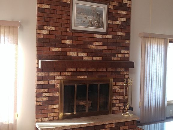 Natural Wood Fireplace