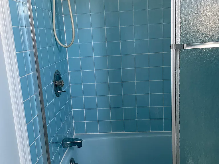 Bathroom has full, tub and shower.