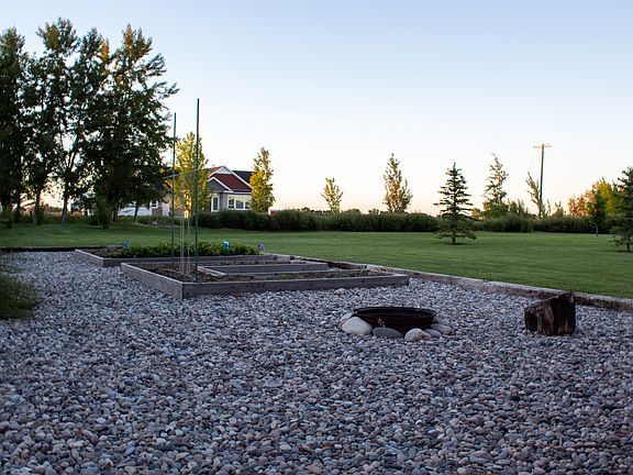 Firepit and Raised Garden