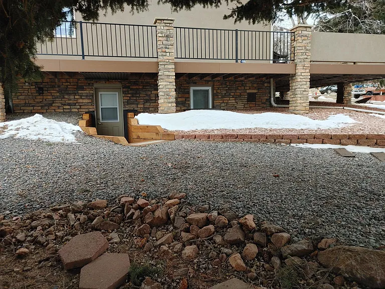 Entrance to basement apartment