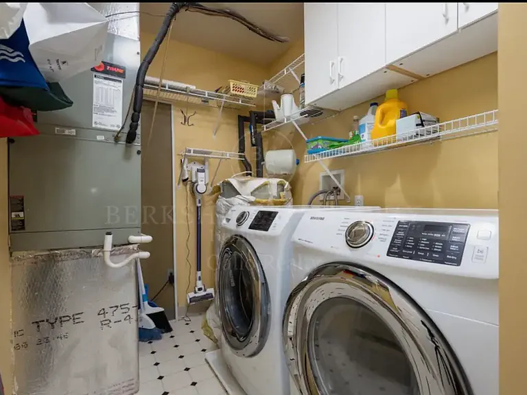 Utility closet with in-unit laundry