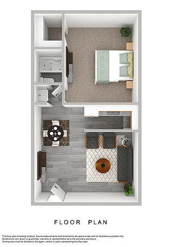 Floor plan One Bedroom One Bath