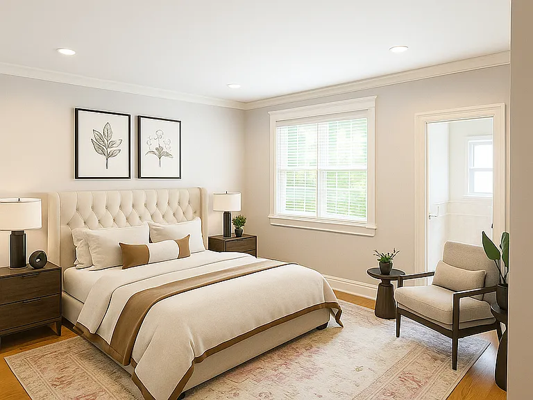 Largest, non-primary bedroom with ensuite half-bathroom and large, expansive double closets (not shown).