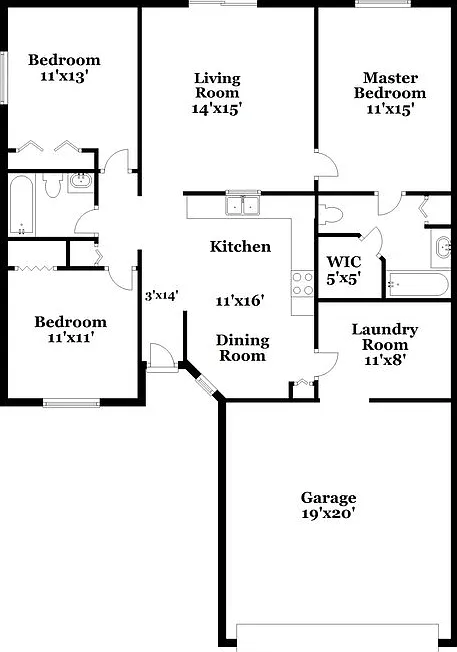 3 bed, 2.0 bath, 1207 sqft, $2,000 — Photo 2