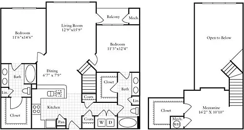 Floor plan 2 Bedrooms J