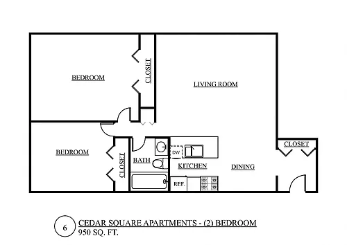 Floor plan 2 Bedroom D