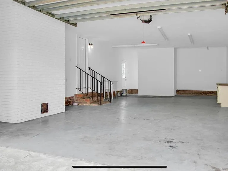 Large two car garage with storage