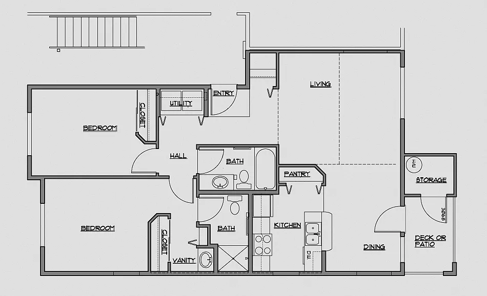 Floor plan 2 Bed 2 Bath