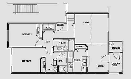 Floor plan 2 Bed 2 Bath
