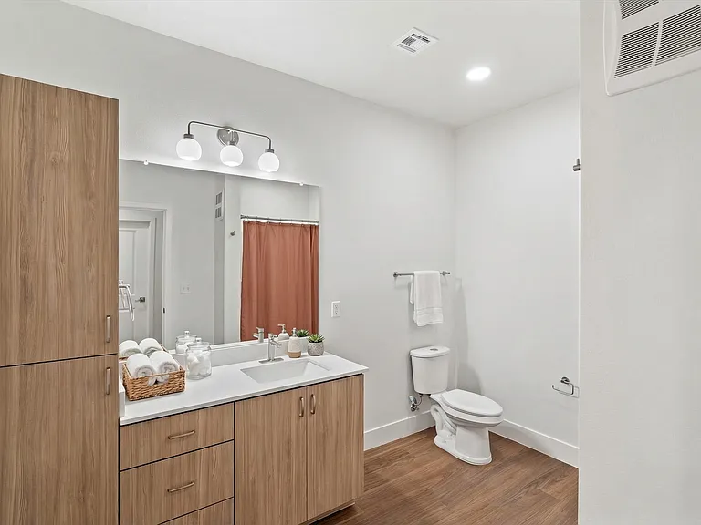 Virtually staged bathroom