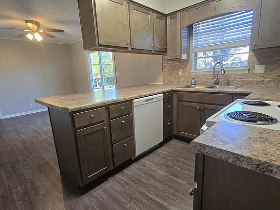 Kitchen and family room
