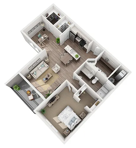 Floor plan Fortissimo - One Bedroom