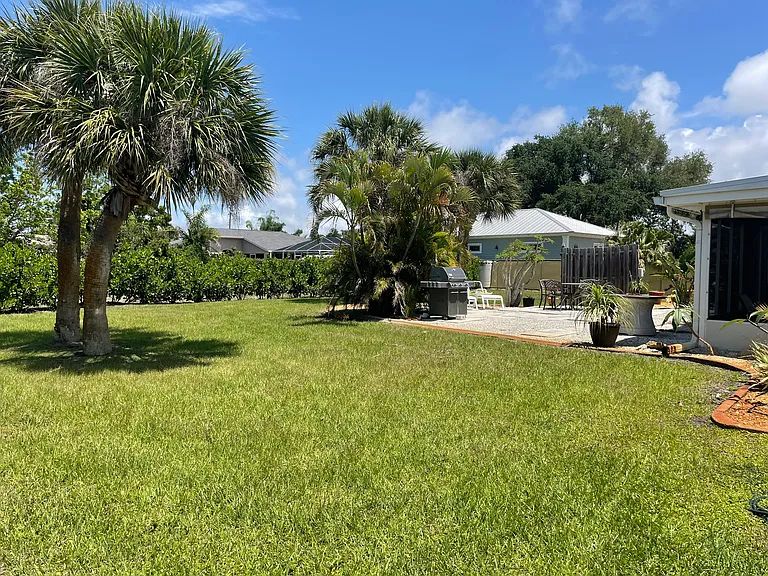 large private backyard