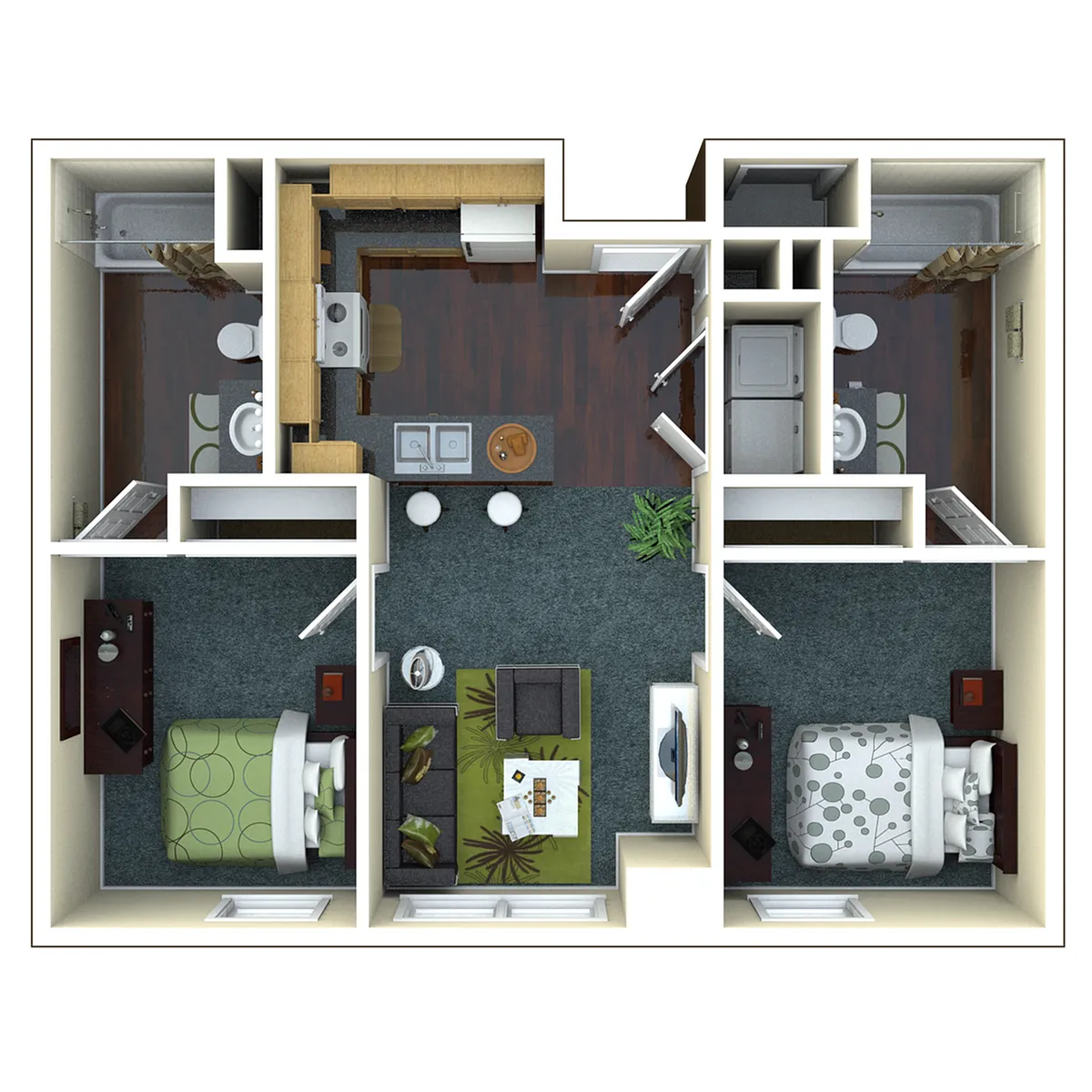 Floor plan B1 - 2X2