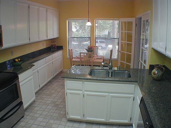 Granite tops in kitchen