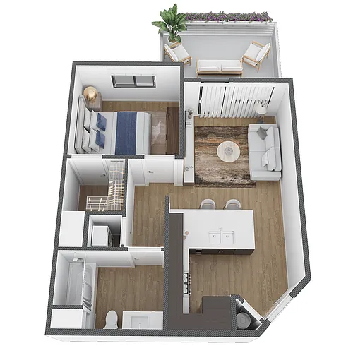Floor plan 1X1 A