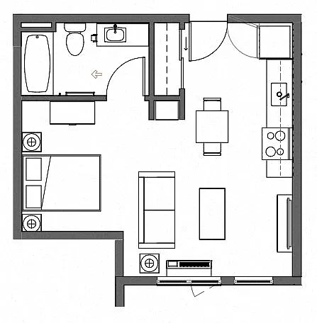 Floor plan Studio