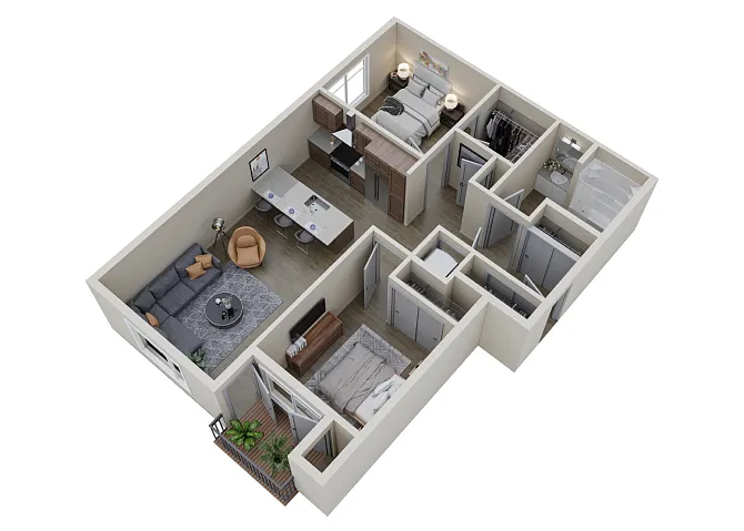 Floor plan 2X1 - C1