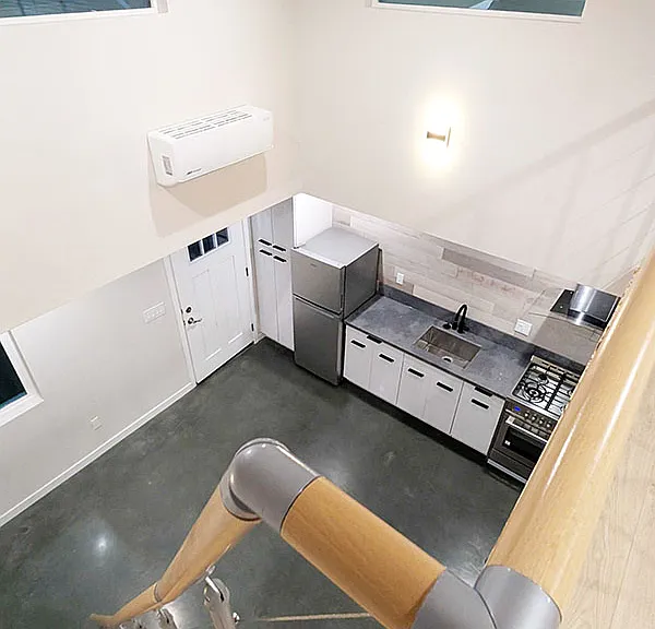 Stairway to living/dining room