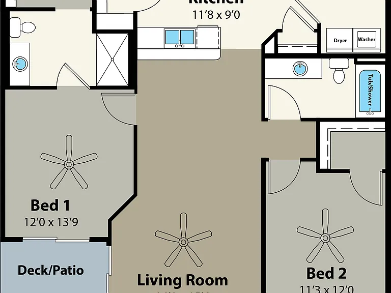 2 Bdrm - 110 Bldg (A) 2 Bdrm - 110 Bldg (A)