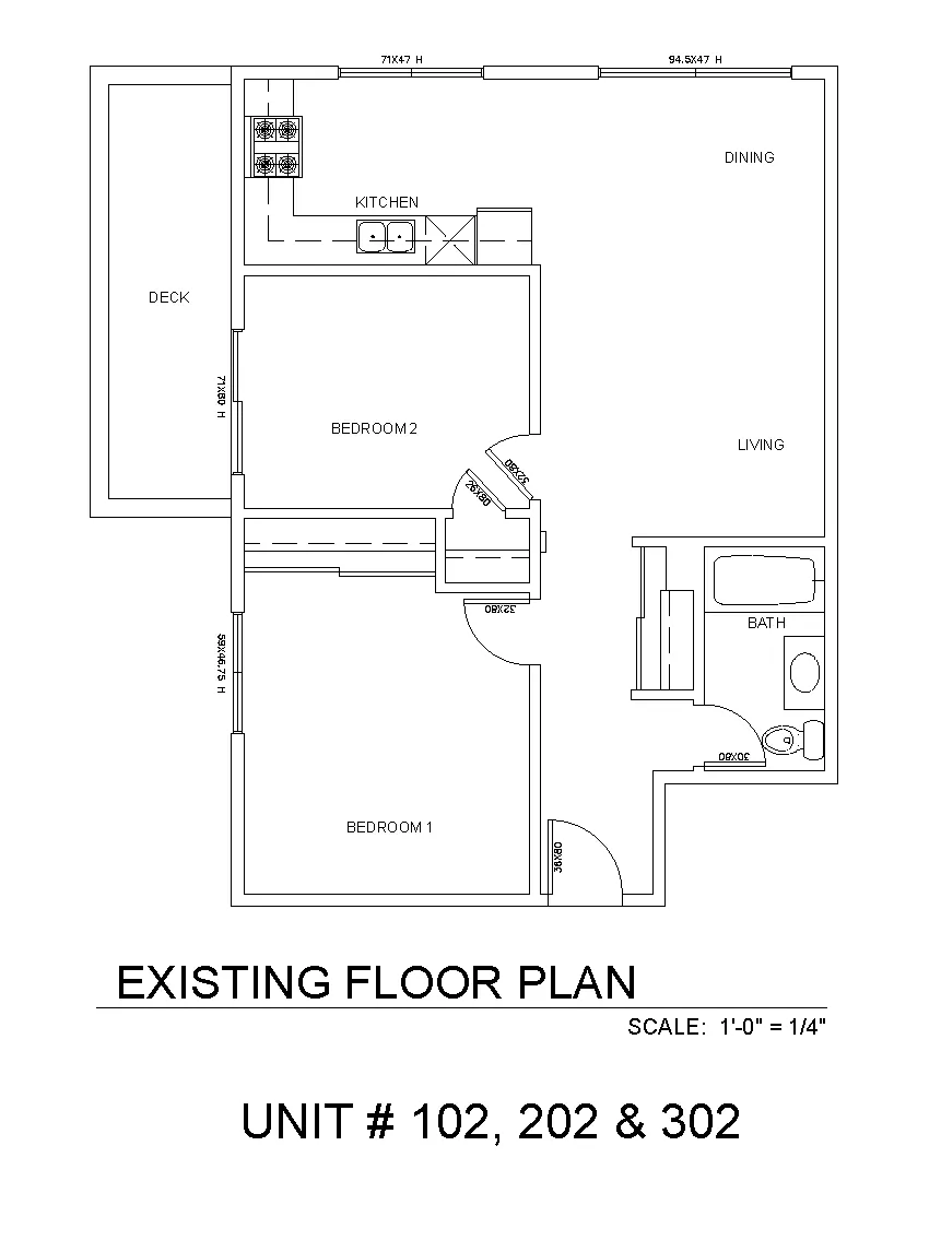 Floor plan 2x1 - 749 sqft