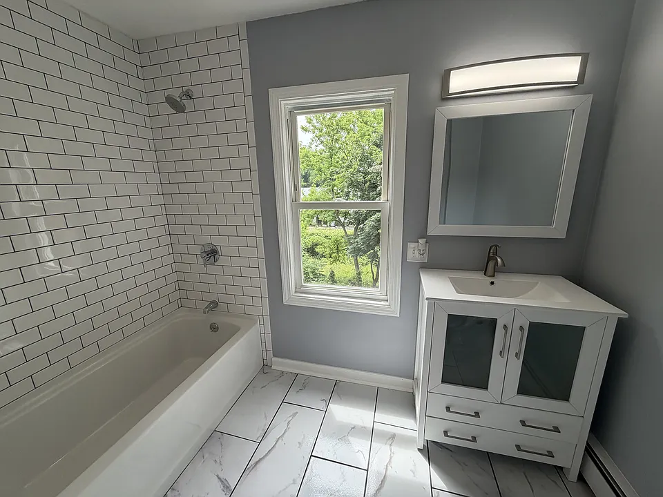 Shower and vanity