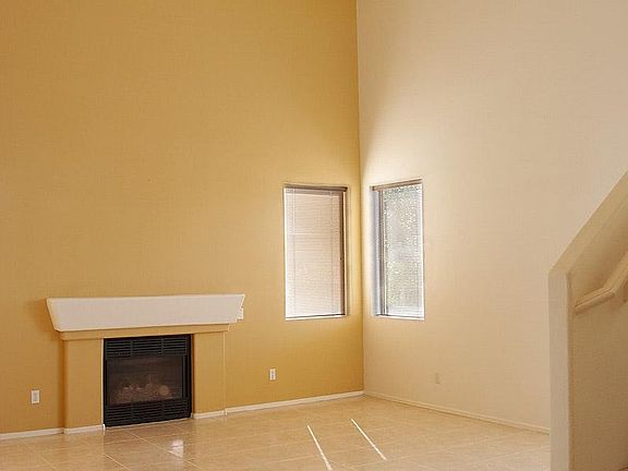 Great room with fireplace, tile floor