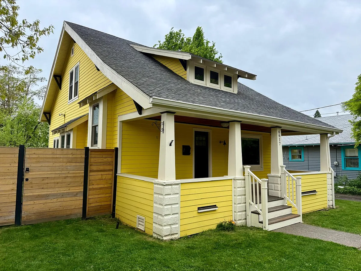 Front of house from driveway - 6617 N Borthwick Ave