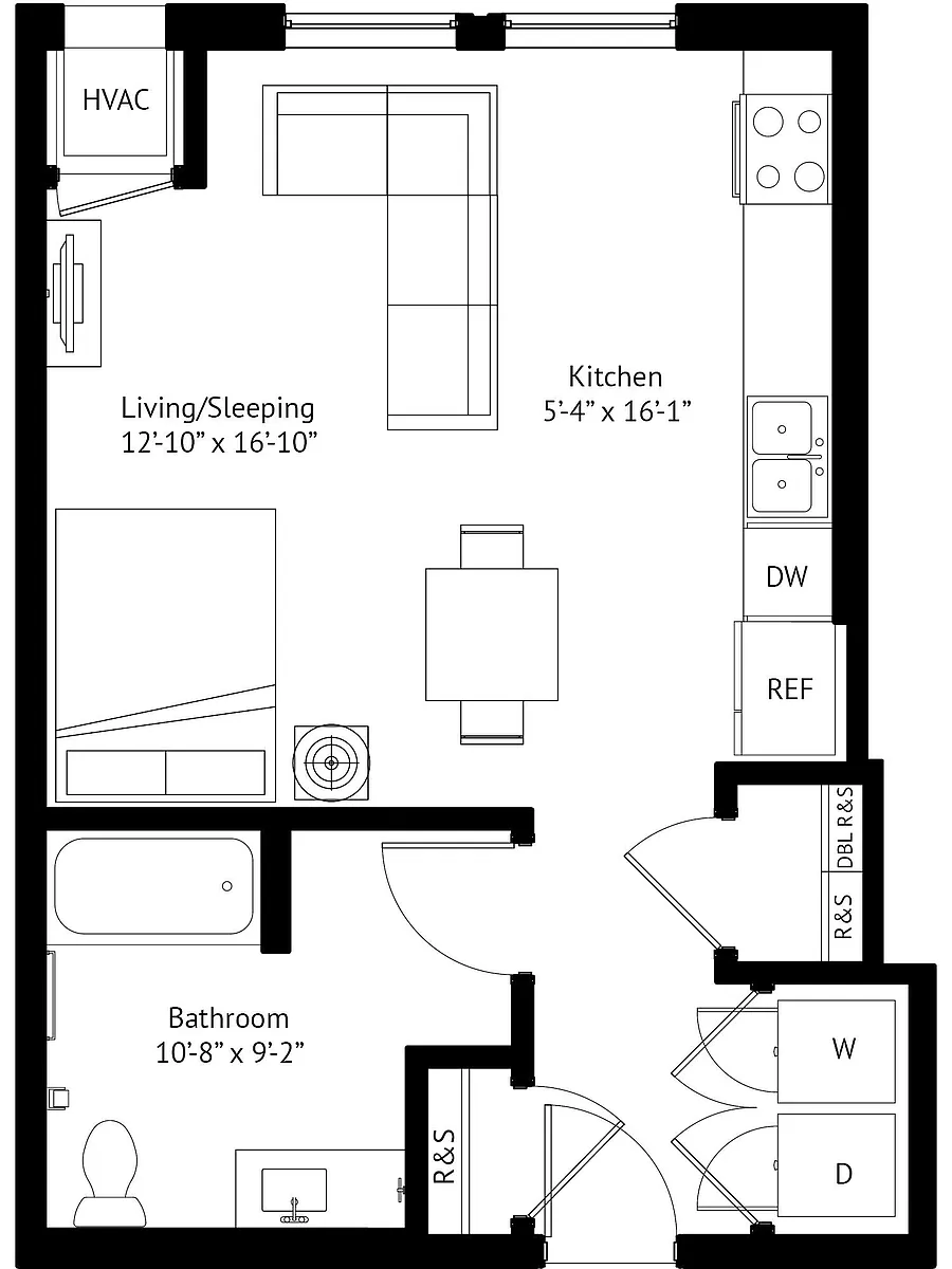 Floor plan 0 Bedroom-A2