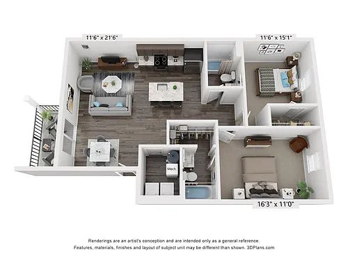 Floor plan 2X2