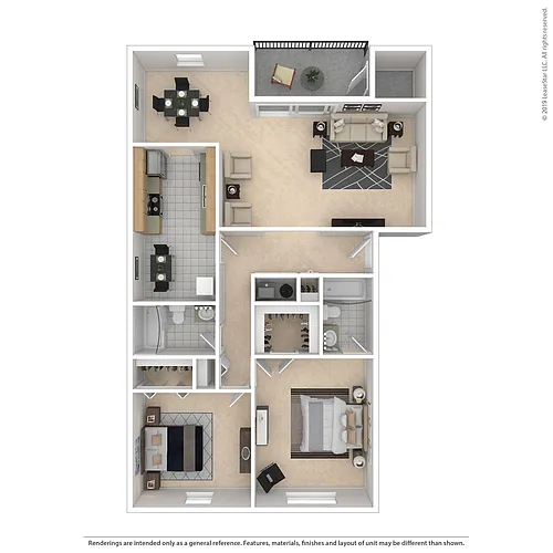 Floor plan 2BR/2BA