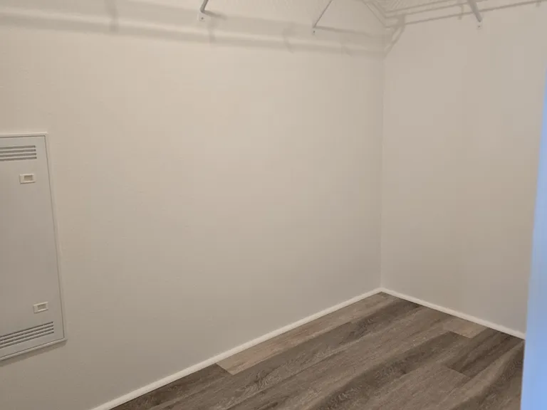 spacious walk-in closet