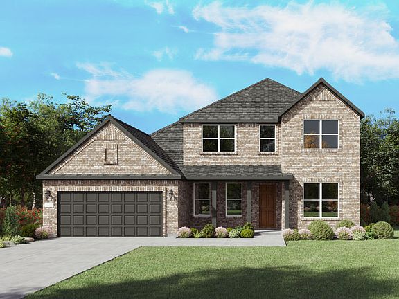 The Lindale, a two-story new home design shown with home exterior LS 201