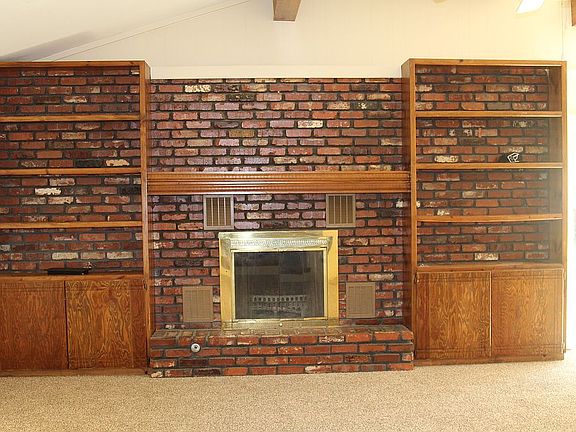 Fireplace in den