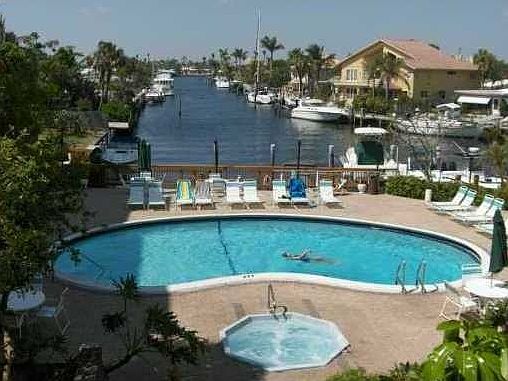 Pool Area located on water