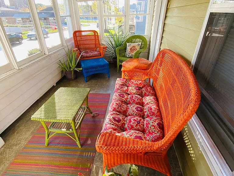 Plants thrive in the south-facing Sun porch!