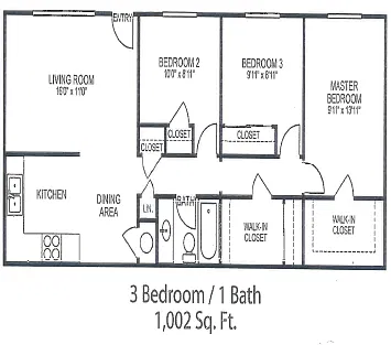 Floor plan 3 Bedroom