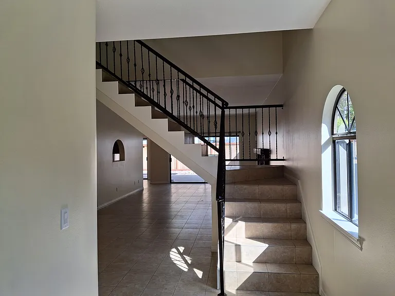 Stairway to upstairs bedrooms