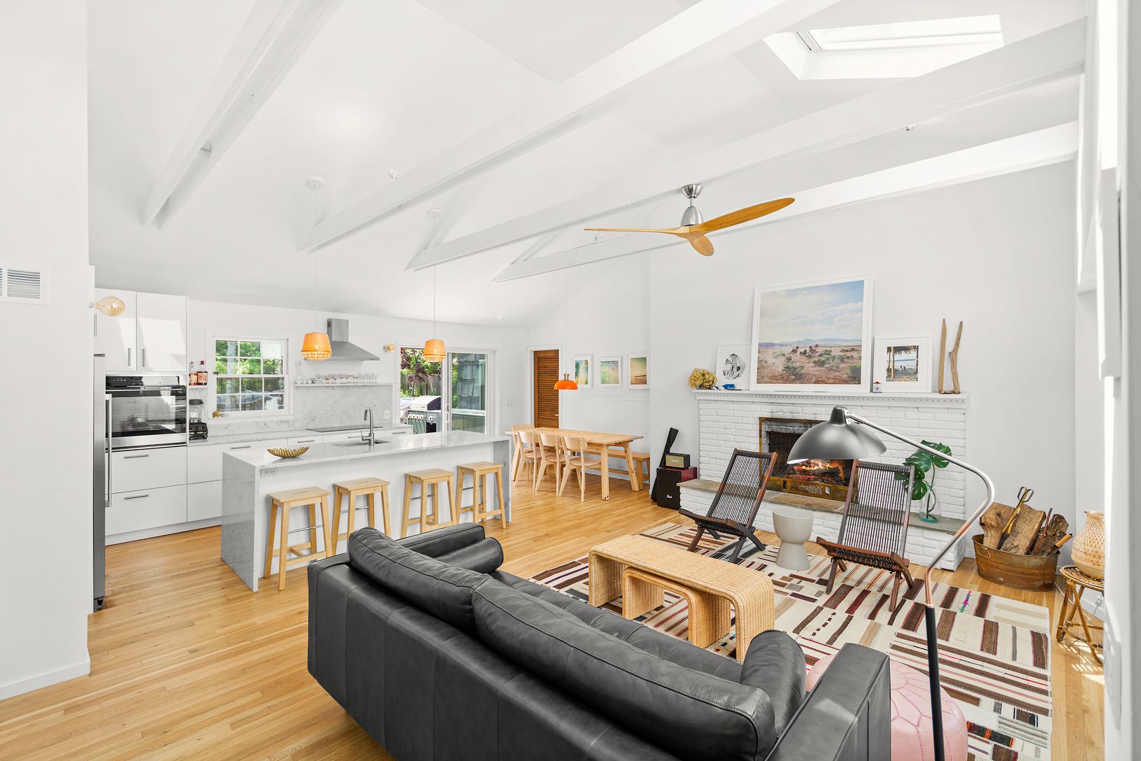  Living Room w/ Wood Burning Fireplace