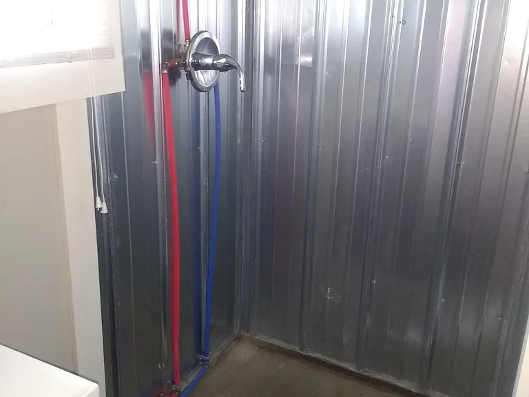 Galvanized and Concrete Shower