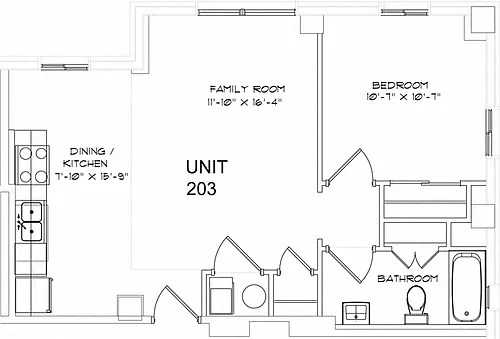 Floor plan 1 Bedroom
