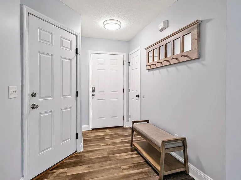 Front entry with garage door on the left