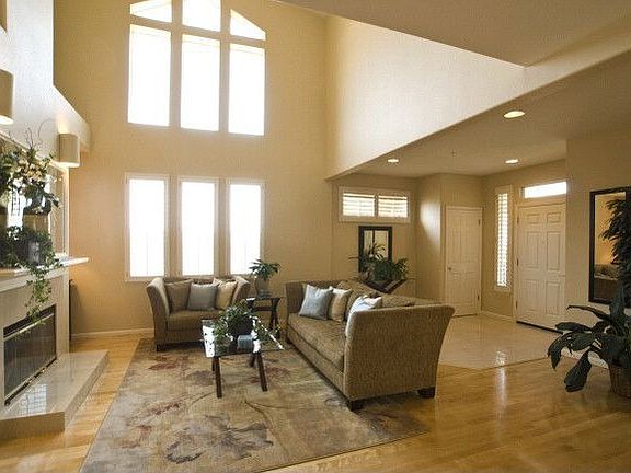 Two-story living room