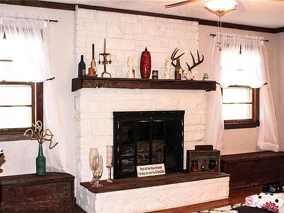 Hearth room with fireplace
