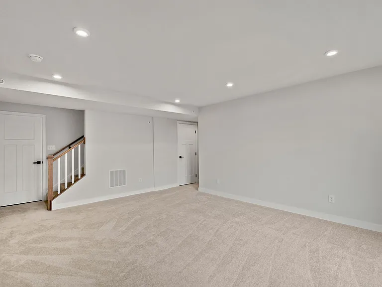 Finished lower level with walk-out