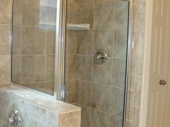 Master bath tiled shower