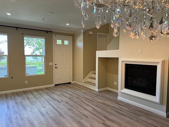 living room with fireplace