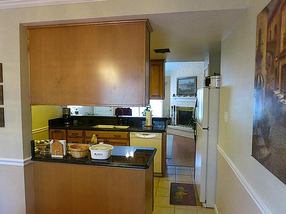 View of the kitchen from the dining room