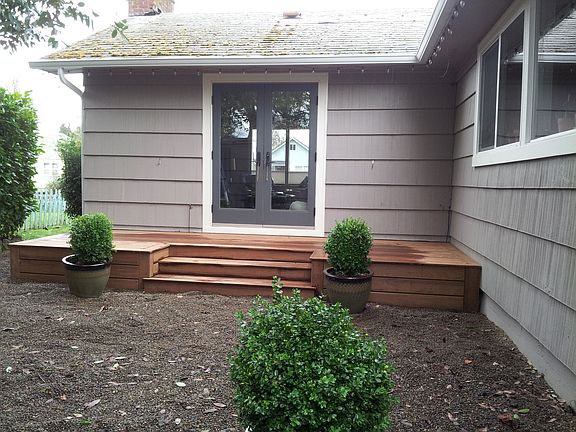 new courtyard and deck